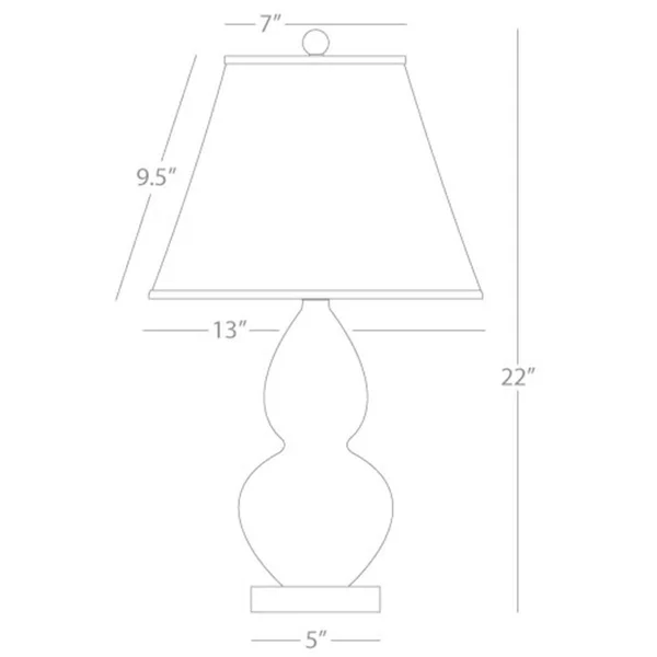 Robert Abbey Small Double Gourd Table Lamp - Peacock