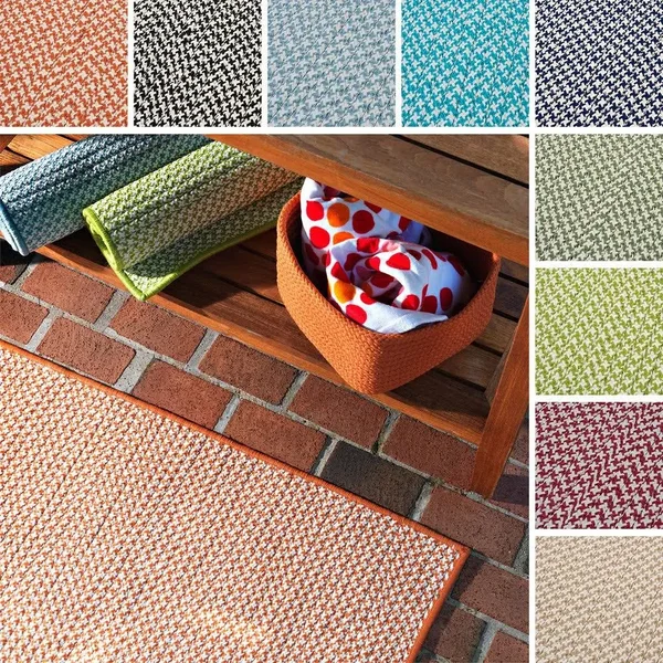 Colonial Mills Crisscross Indoor/ Outdoor Area Rug - Size: 2& x 8& Runner, Blue