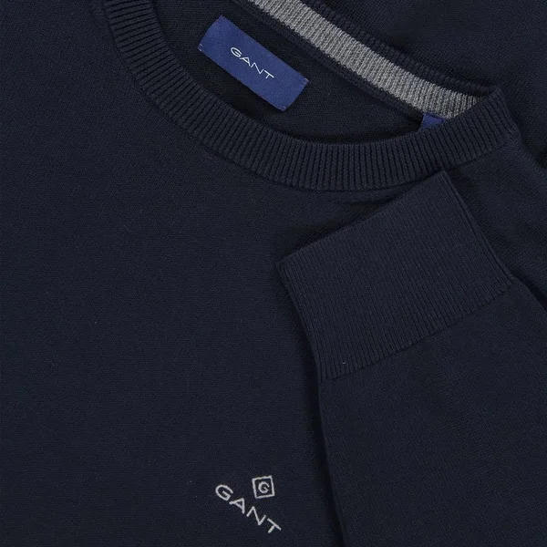 Gant Classic Cotton Crew Colour: Evening Blue - Size: XL