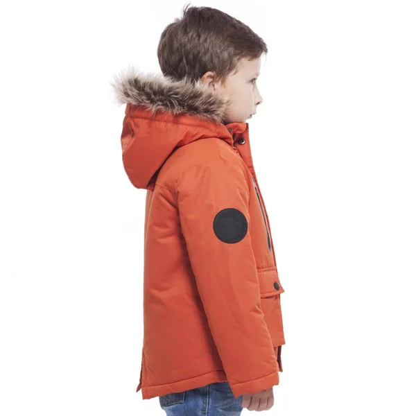 Rokkau0026rolla Boys& Water-Resistant Lined Hooded Thickened Parka Jacket with Removable Faux-Fur Hood Trim Mandarin Orange - Boy