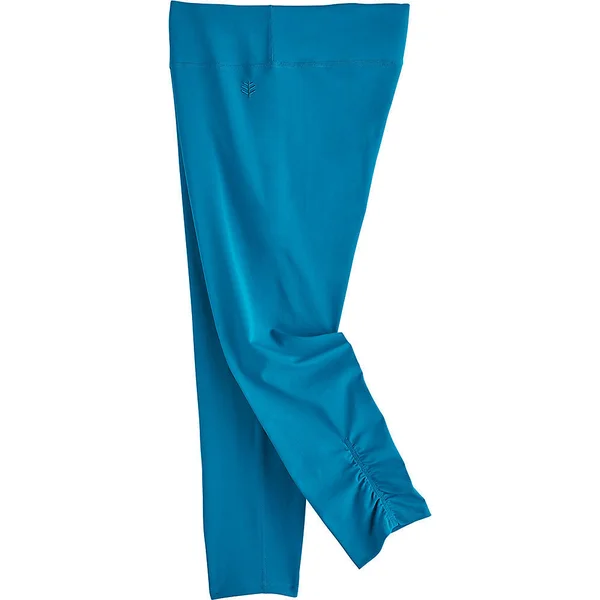 Coolibar Plus Size Women's Swell Wave Swim Capris - Swimwear for Women, Green, 2x
