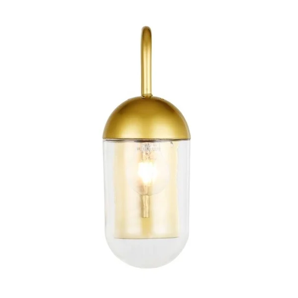 Ivy Terrace Matteo 1-Light Brass Wall Sconce, Size: White LD6172BR