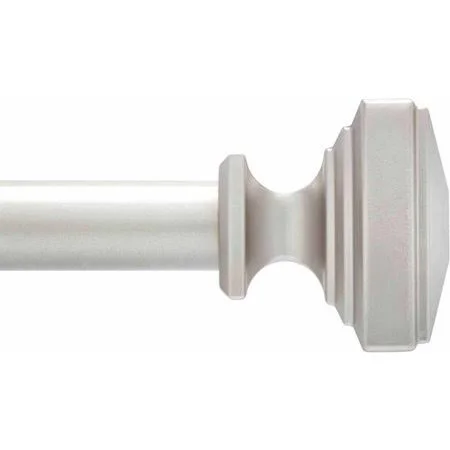 Better Homes and Gardens Pirah Matte Nickel Curtain Rod, 1 inch Rod Diameter, Size: 66-12