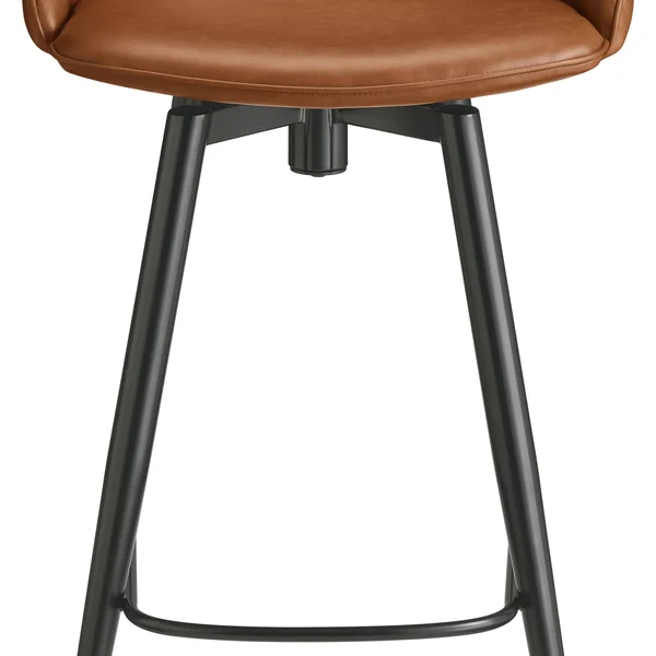 Room & Board, Modern Sylvan Swivel Counter Stool in Synthetic Leather in Graphite - Performance Fabric