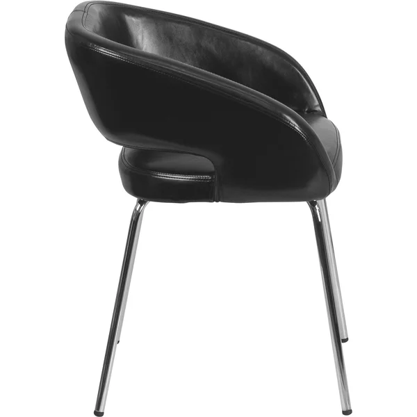 Flash Furniture Contemporary Leather Side Reception Chair - Black - Fusion Series