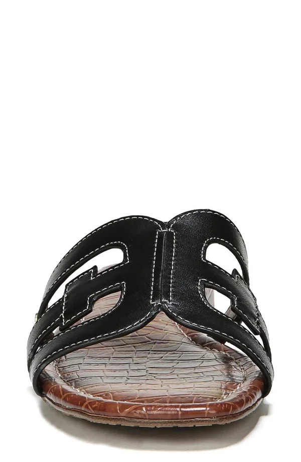 Sam Edelman Women's Bay Slide Sandals - White Leather