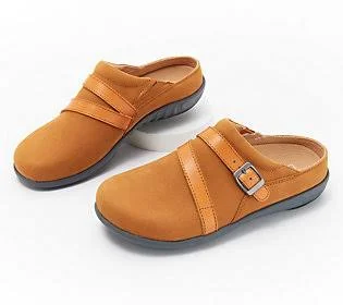Spenco Orthotic Nubuck Siesta Slides 2 - Sydney - Size 9 Medium, Cognac
