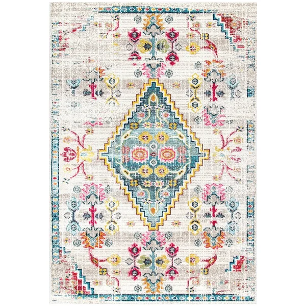 nuLOOM Gabbeh Fading Floral Area Rug - 8& x 10&, Ivory