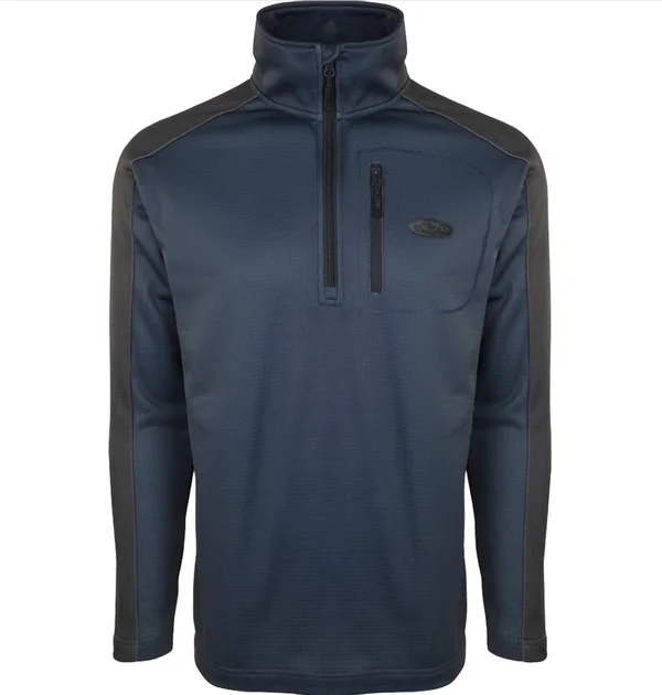 Drake Waterfowl BreatheLite 2.0 1/4 Zip Pullover - Blue Night/Black- 3XL