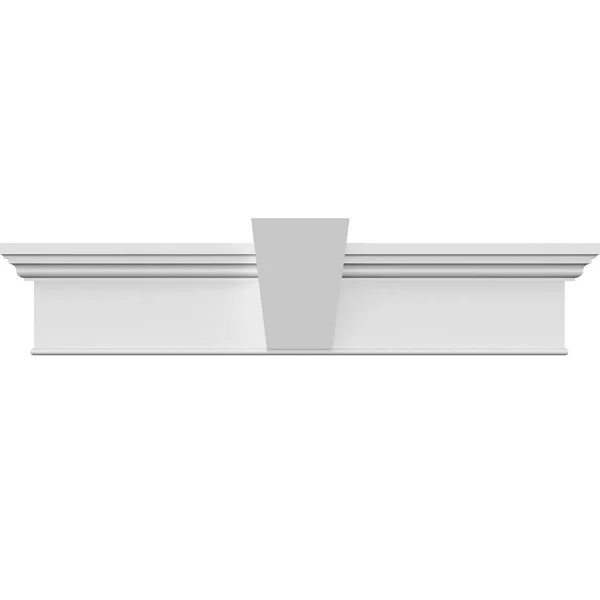 Ekena Millwork CRH07X60BTKF 60x22 Bottom Width x 64x22 Top Width x 7 1/4x22H x 1x22P - Craftsman Crosshead with Bottom Trim w/ Fl