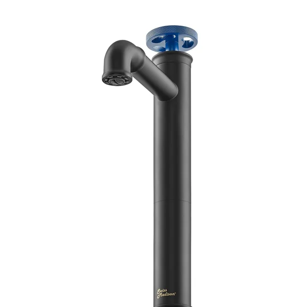 Avallon 12 Single Handle, Bathroom Faucet in Matte Black - Blue