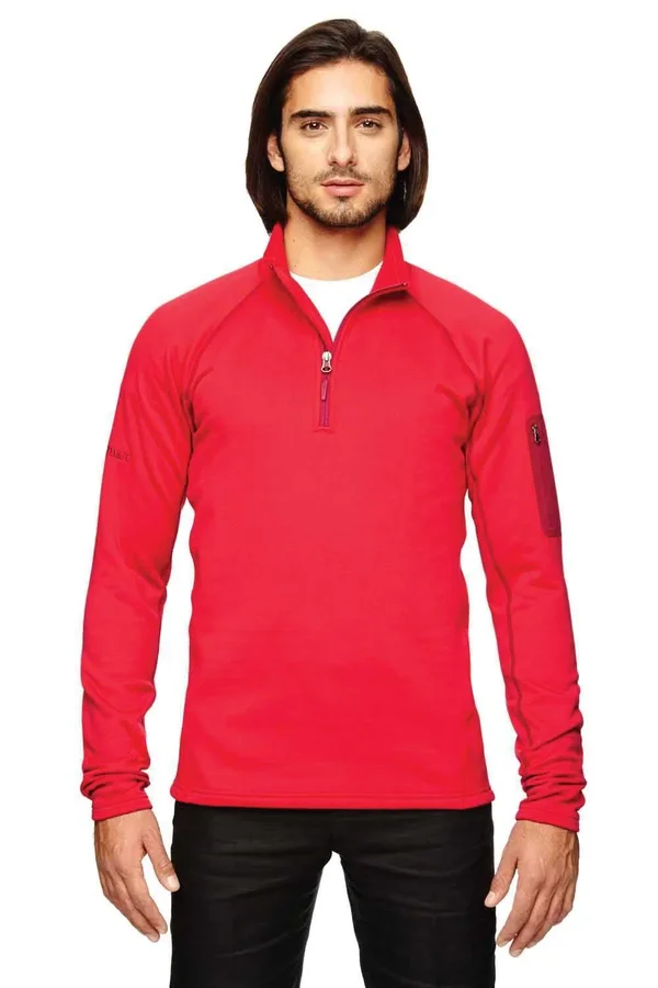 Marmot - Men's Stretch Fleece Half-Zip-TEAM Red -M