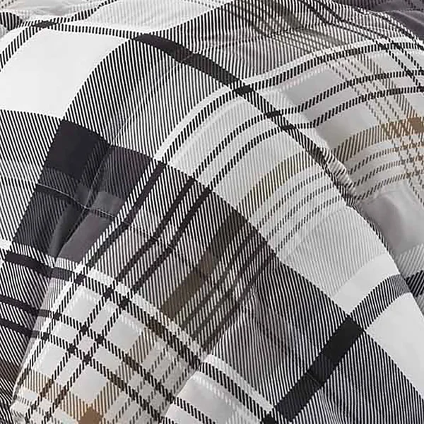 Eddie Bauer Normandy Plaid Comforter Set, Black, Twin