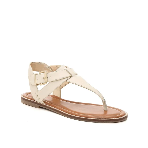 Crown Vintage Paxley Sandal, Women's, Off White Leather, Size 9, Sandals, Flat