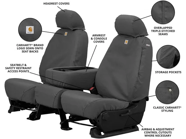 Covercraft SSC2299CAGY Seat COVER, Carhartt Gravel