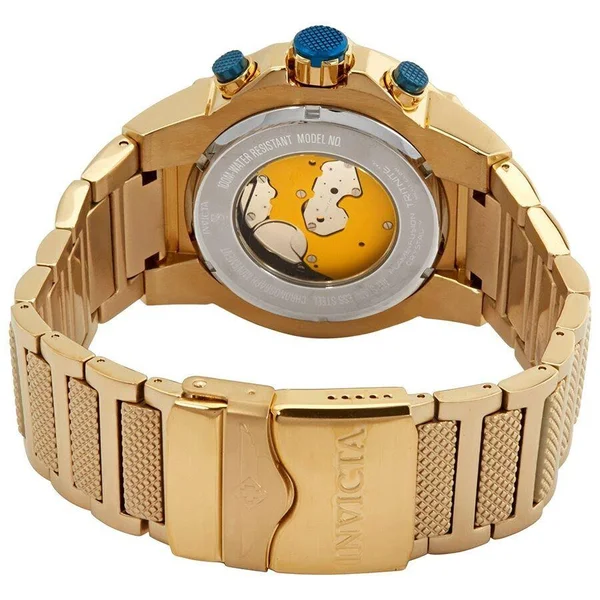 Invicta Speedway Chronograph Blue Dial Gold Ion-Plated Men's Watch 19532