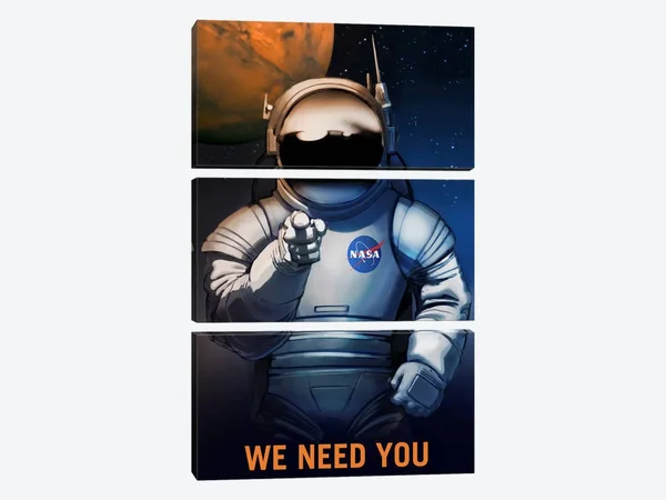 Nasa Canvas Art Prints - We Need You ( astronomy > Space Exploration > Astronauts art)