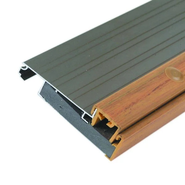 M-D Building Products Adjustable Height 4-1/2 in. x 32-1/2 in. Satin Nickel Aluminum Threshold