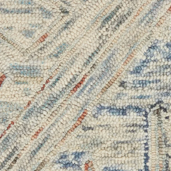Nourison LNK02 Linked Blue/Multi Area Rug- 5& x 7&6x22