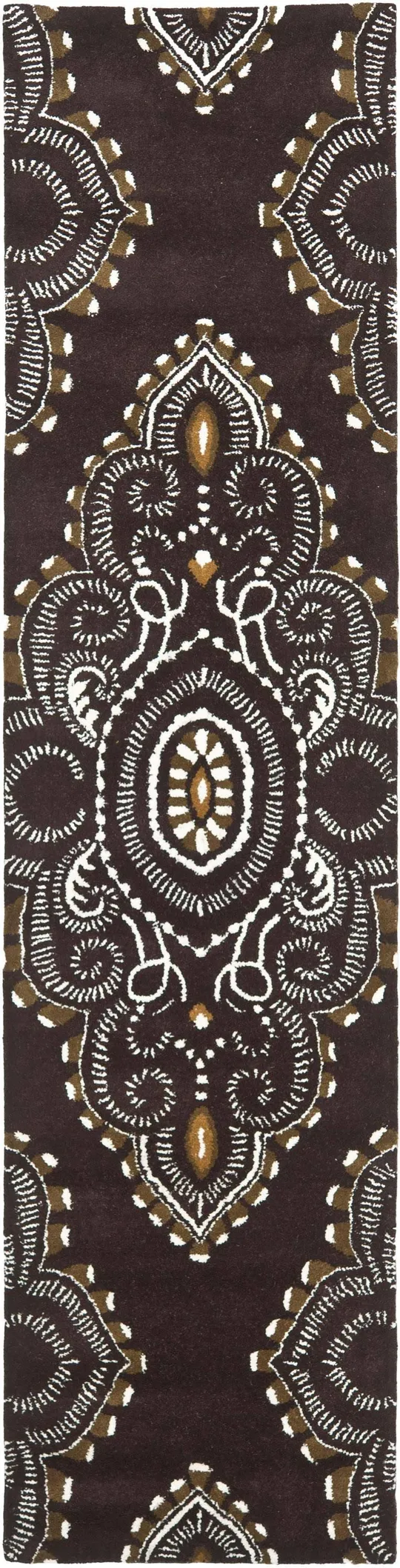 Safavieh Wyndham WYD372B Brown - Ivory Rug 2&3x22 x 9& Runner