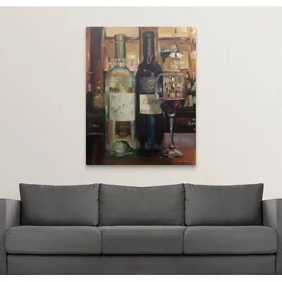 &A Reflection of Wine II& by Marilyn Hageman Painting Print Great Big Canvas Format: Canvas - Size: 48x22 H x 38x22 W x 1.5x22 D