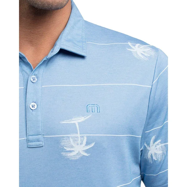 TravisMathew Baumen Around Polo Heather Blue, S