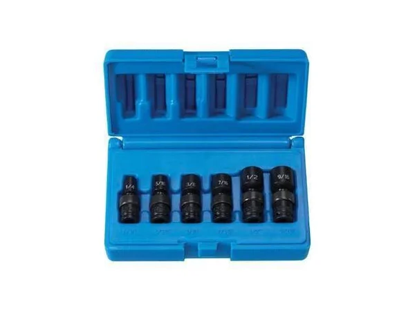 Grey Pneumatic 9706U 1/4x22 Surface Drive 6 Piece Standard Universal Set