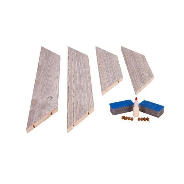 MirrorChic Driftwood 24 in. x 36 in. Mirror Frame Kit in White - Mirror Not Included