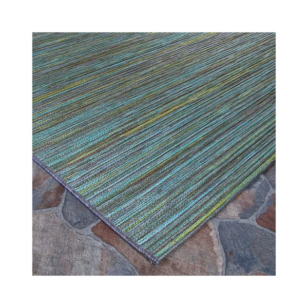 Couristan 3&11x22 x 5&6x22 Teal/Cobalt Cape Hinsdale Area Rug