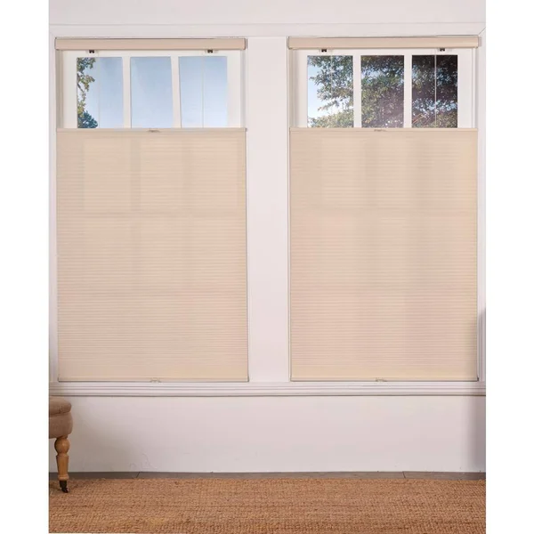 Perfect Lift Window Treatment Cut-to-Width Alabaster 1in. Cordless Light Filter Top Down Bottom Up Cellular Shade - 30in. W x 72