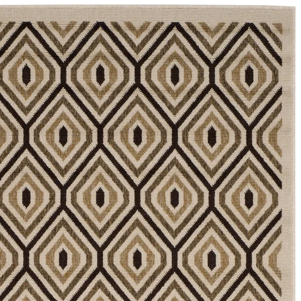 Safavieh Veranda Cream/Aqua 5 ft. 3 in. x 7 ft. 7 in. Indoor/Outdoor Area Rug
