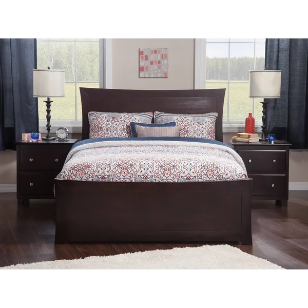 Atlantic Furniture Metro Queen Bed with Matching Foot Board in Espresso