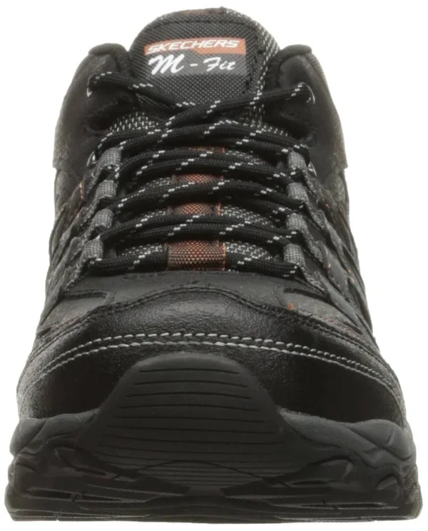 Skechers Sport Men's Afterburn M. Fit Geardo Oxford, Black/Charcoal, 8 4E US