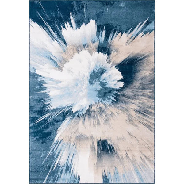 Safavieh Lagoon Rug Collection LGN202B - Beige - Blue - 4&-5x22 x 6&-5x22