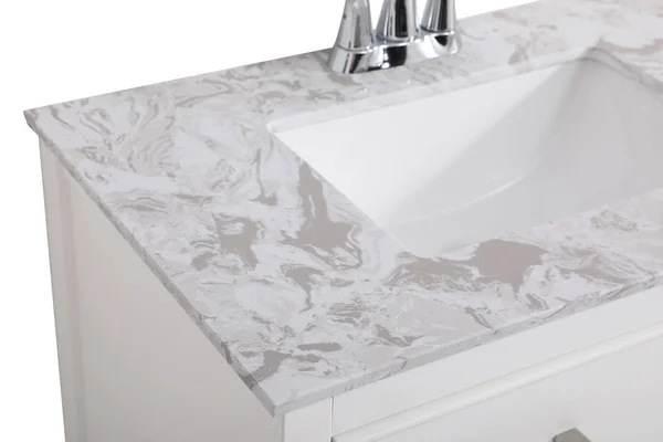 30 inch Single Bathroom Vanity in White - Elegant Lighting VF90130WH