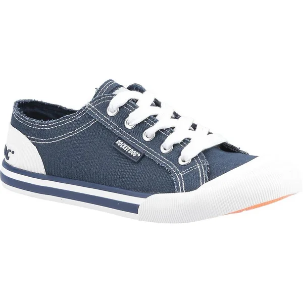 Rocket Dog Jazzin Ladies Cotton Casual Trainers Navy: UK 4