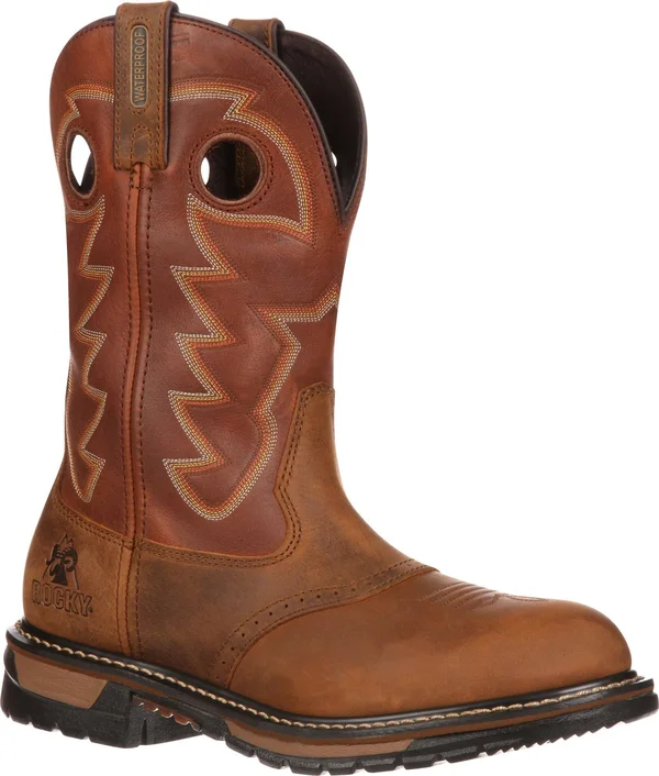Rocky FQ0002775 Original Ride Branson Saddle Roper Western Boot, Brown