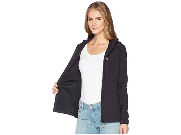 Fjallraven Keb Fleece Hoodie - Women's Dark Grey, Xxs