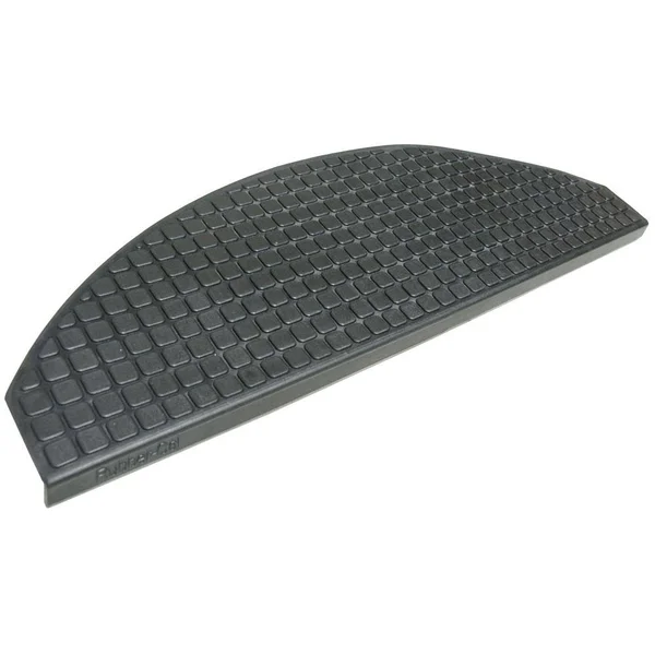 Rubber-Cal Block-Grip Non-Slip Rubber Tread Stair Mats (6 Pack), Black