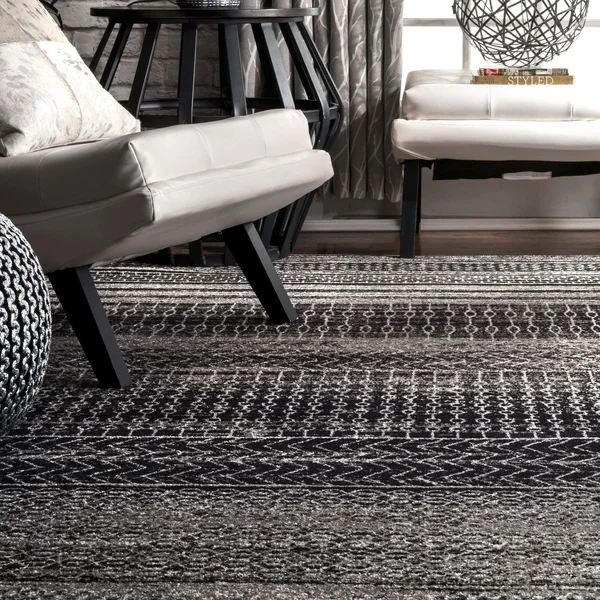 nuLOOM Nova Stripes Area Rug - Size: 8& Square, Gray