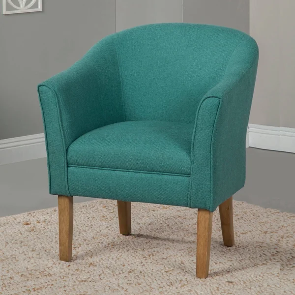 Porch & den Kingswell Teal Chunky Textured Accent Chair