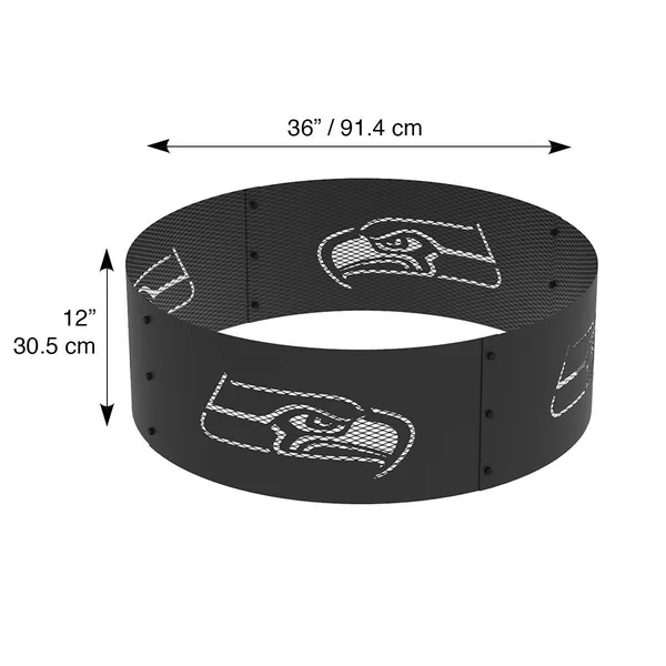 Blue Sky Outdoor Living FR361208-SEAHAWS Round Ring Fire Pit, Seahawks