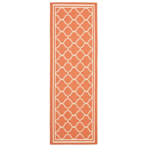 Safavieh Courtyard Terracotta Indoor Outdoor Rug - Runner 2&3x22 x 12&