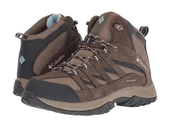 Columbia Women's Crestwood Mid Waterproof Boot - 9.5 - Pebble, Oxygen