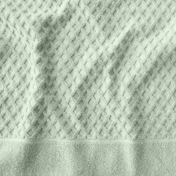 Great Bay Home 100% Cotton Textured 4 Pack Bath Towel Set Pale Green