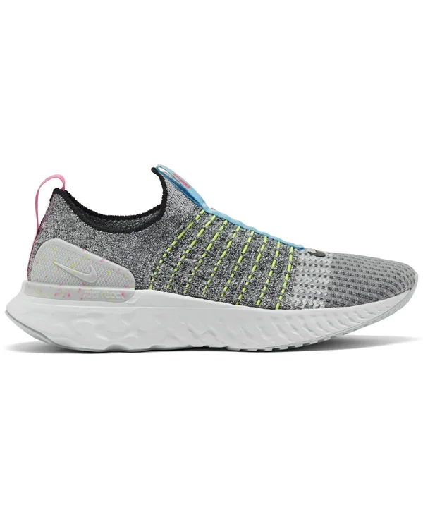 Nike Men's React Phantom Run Flyknit 2 Running Shoes in Grey/White Size 11.5