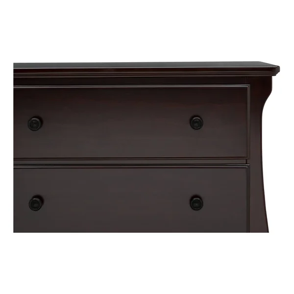 Delta Children Lancaster 3 Drawer Dresser with Changing Top Dark Chocolate