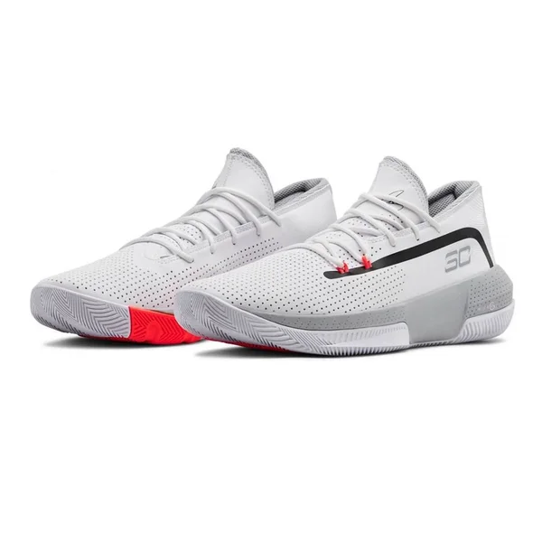 Under Armour Men's SC 3ZERO III Basketball Shoes - White - Size 13.0