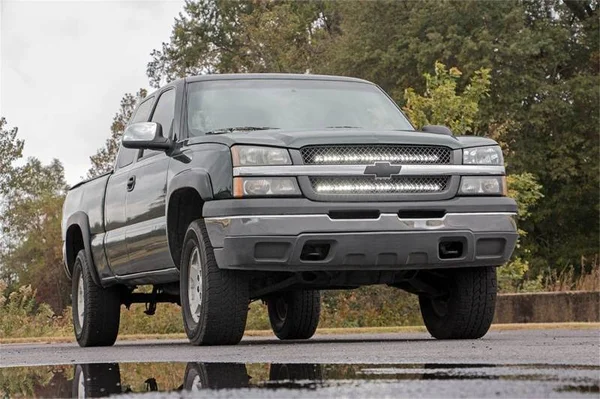 Rough Country Chevy 30 inch LED Hidden Grille Kit Chrome Series 03-06 Silverado 1500/2500 70704