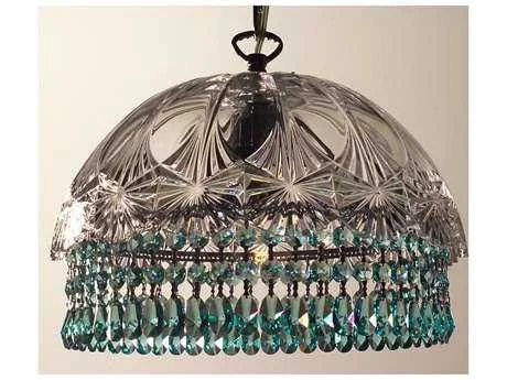 Classic Lighting 8221 CH S Prague 1 Light Pendant in Chrome with Swarovski Elements Crystal